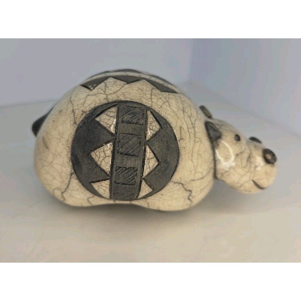 Gerhard De Beer Crazy Clay Hippopotamus Raku Pottery Figurine 4" x 5.5" NWT